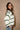 Joelle Cream & Green Striped Sweater - side view