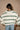 Joelle Cream & Green Striped Sweater - back
