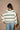 Joelle Cream & Green Striped Sweater - back view