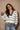 Eryn White & Navy Stripe Collared Sweater - front view