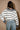 Eryn White & Navy Stripe Collared Sweater - back view