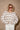 Steph Taupe & White Striped Sweater - front view