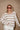Steph Taupe & White Striped Sweater - front