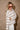 Steph Taupe & White Striped Sweater - frontal side view