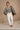Lissa Navy & White Striped Quarter-Zip Sweater - full body front view