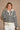 Lissa Navy & White Striped Quarter-Zip Sweater - close up front 
