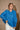 Kali Blue Ribbed Knit Sweater - front view