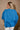 Kali Blue Ribbed Knit Sweater - back view