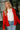 Everly Red Chunky Knit Cardigan- front top view