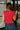 Evie Red & PInk Gingham Ruffle Tank- close up back view