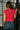 Evie Red & PInk Gingham Ruffle Tank- back view