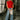Angela Red Sleeveless Knit Sweater- full body view