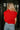 Angela Red Sleeveless Knit Sweater- close up back view