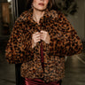 Mia Cheetah Faux Fur Jacket- front view
