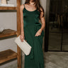 Vera Hunter Green Midi Dress- full body view