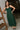 Vera Hunter Green Midi Dress- close up front view
