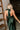 Faith Hunter Green Satin Maxi Dress- close up back view