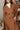 Stella Camel Brown Tie Waist Coat - close up front view