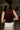 Ayla Dark Brown & Gold Vest- close up back view