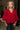 Alanna Deep Red Long Sleeve Top- front view