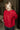 Alanna Deep Red Long Sleeve Top- back view