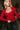 Destiny Red & Gold Bows Sweater- front top view