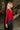 Destiny Red & Gold Bows Sweater- frontal side view