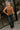 Shiloh Brown Corduroy Split Hem Vest - full body front view
