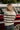 Blair Cream & Black Stripe Knit Sweater- close up back view