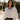 Lina White V-Neckline Sweater - front view tucked in