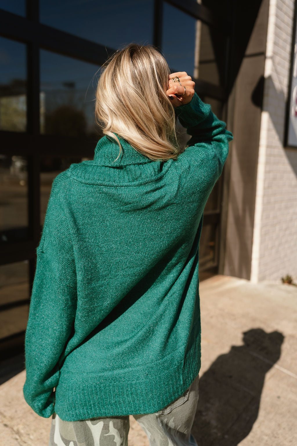 Lindy Green Turtleneck Sweater - back 