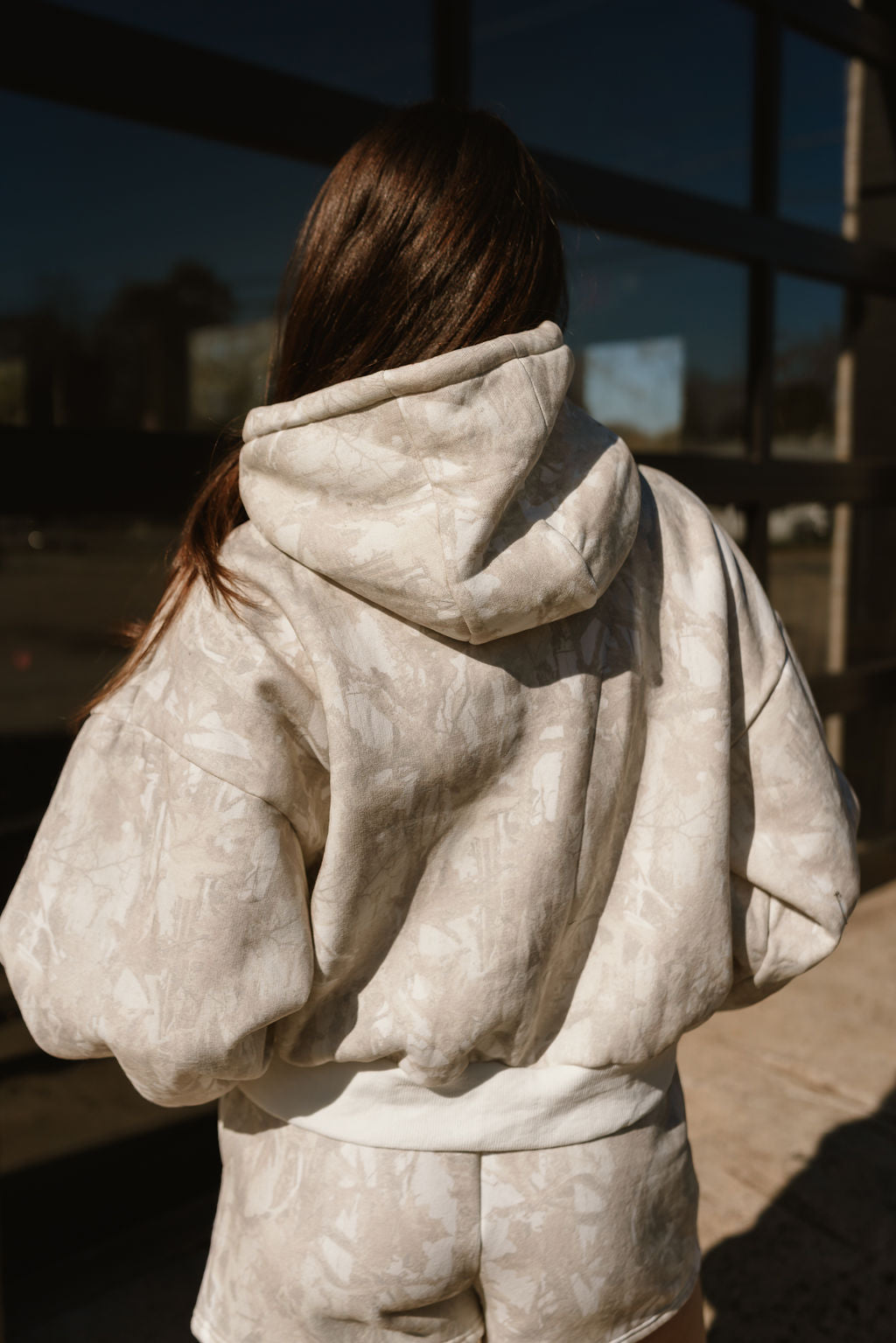 Piper Light Camo Hoodie Pullover - back view