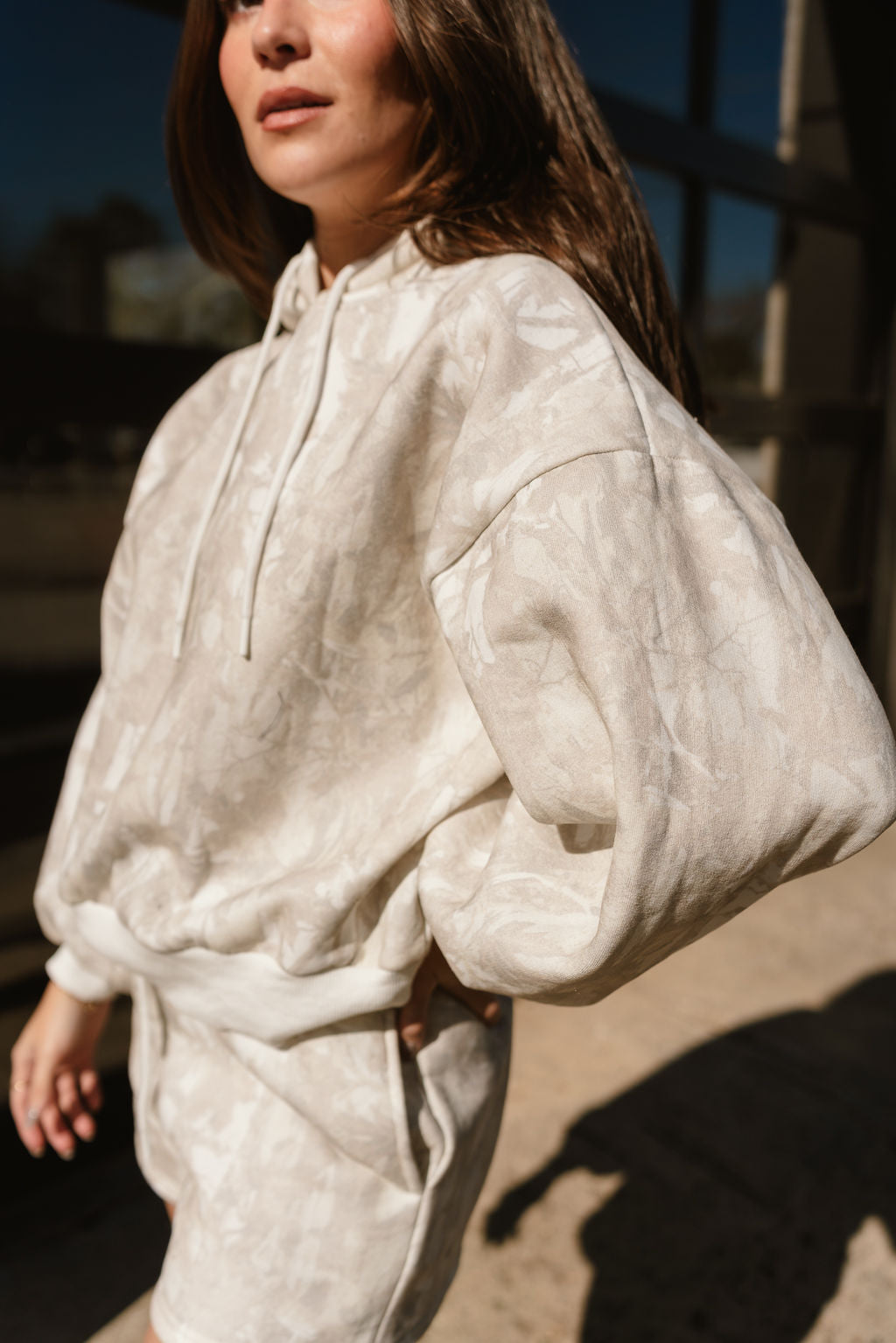 Piper Light Camo Hoodie Pullover - side view