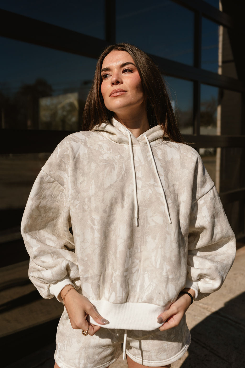 Piper Light Camo Hoodie Pullover - front