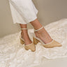 Princess Natural Pointed Toe Heel- frontal right side view