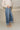 Kancan: Blake Medium Wash Cropped Cuff Hem Jeans- close up frontal side view