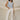 Mica: Dakota Cream Wide Crop Leg Jeans- full body view