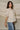 Hayden Tan & Washed Black Stripe Short Sleeve Puff Top- side view