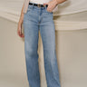 Judy Blue: Ariah Medium Wash Wide Leg Jeans- front view