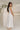 Diana White Plunge Neck Midi Dress - full body side view