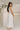 Diana White Plunge Neck Midi Dress - full body side view