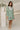 Harlow Green Mixed Print Mini Dress - Full front view