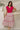 Elle Hot Pink Floral Twofer Midi Dress - full body front view