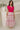 Elle Hot Pink Floral Twofer Midi Dress - full body frontal/side view