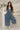 Noa Denim Pleated Tie Front Jumpsuit - full body front