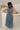 Noa Denim Pleated Tie Front Jumpsuit - full body back view