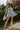 Audrey Chambray Ruffle Sleeveless Romper- full body front view