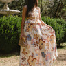 Stella Beige Multi Floral Maxi Skirt - full body front