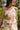 Stella Beige Multi Floral Ruched Tank- close up top view