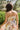 Stella Beige Multi Floral Ruched Tank- close up back view